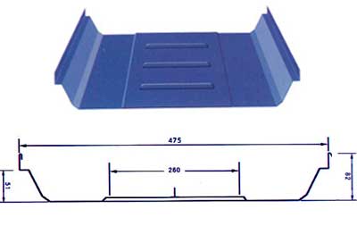 YX51-260-475型彩钢压型板