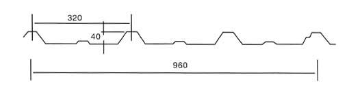 YX40-320-960型彩钢压型板